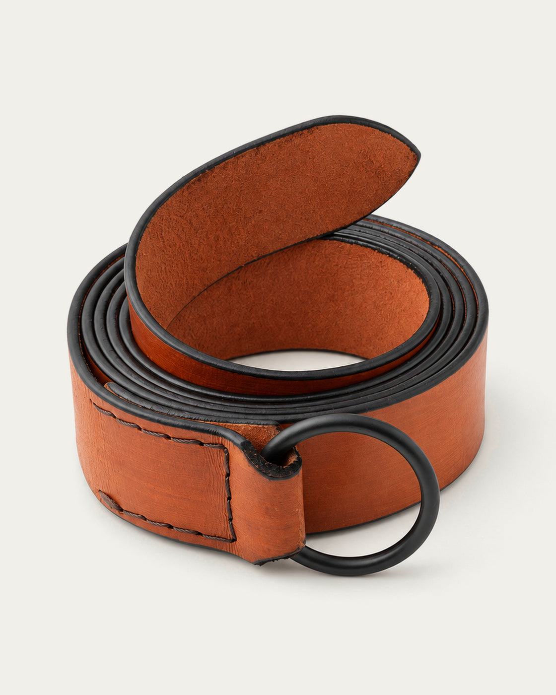 Sturdy Leather Belt, Iron Ring