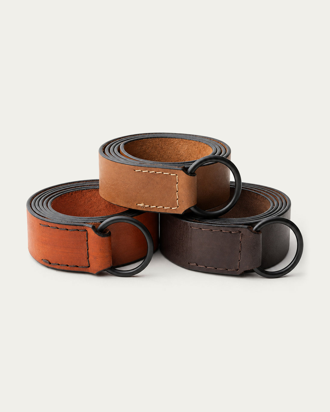 Sturdy Leather Belt, Iron Ring
