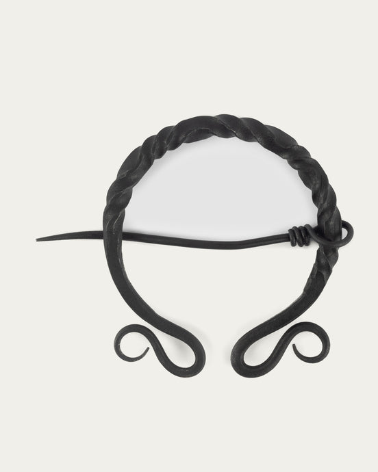 Hand-Forged Brooch, Round Twisted, 80 mm