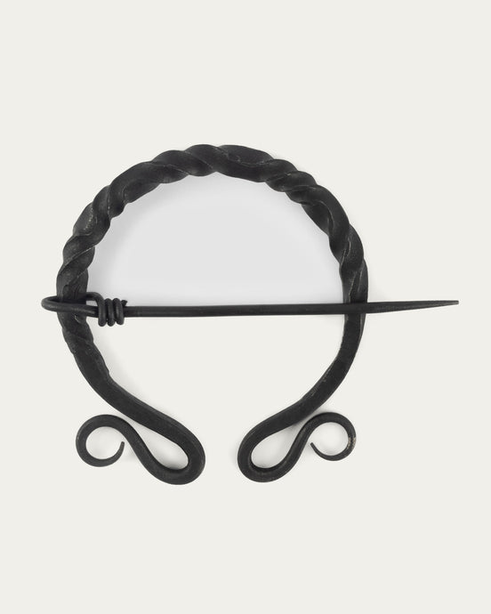 Hand-Forged Brooch, Round Twisted, 80 mm