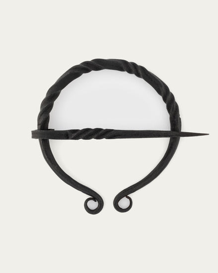 Hand-Forged Brooch, Round Twisted, 75 mm