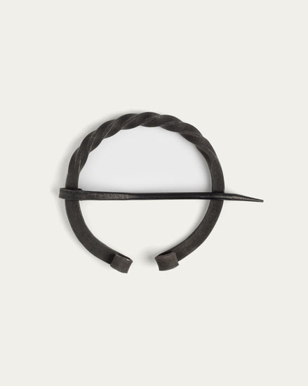 Hand-Forged Brooch, Round Twisted, 65 mm
