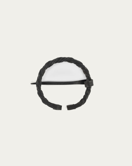 Hand-Forged Brooch, Round Twisted, 40 mm