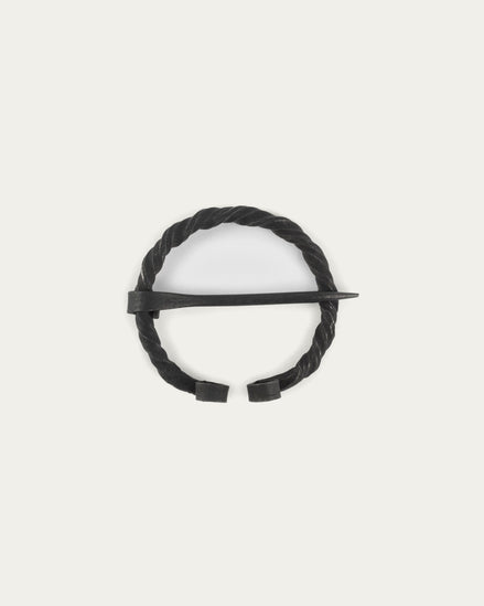 Hand-Forged Brooch, Round Twisted, 40 mm