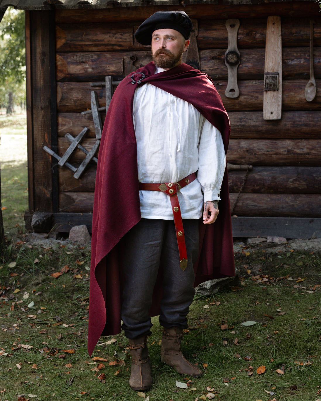 Wanderer's Cloak, Burgundy