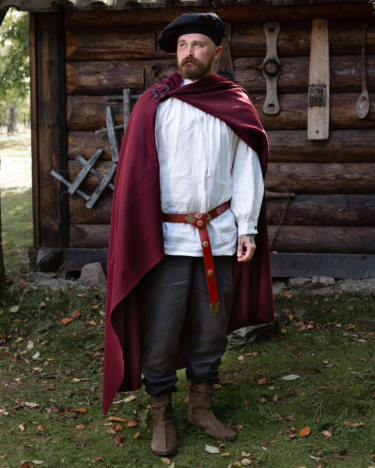 Wanderer's Cloak, Burgundy