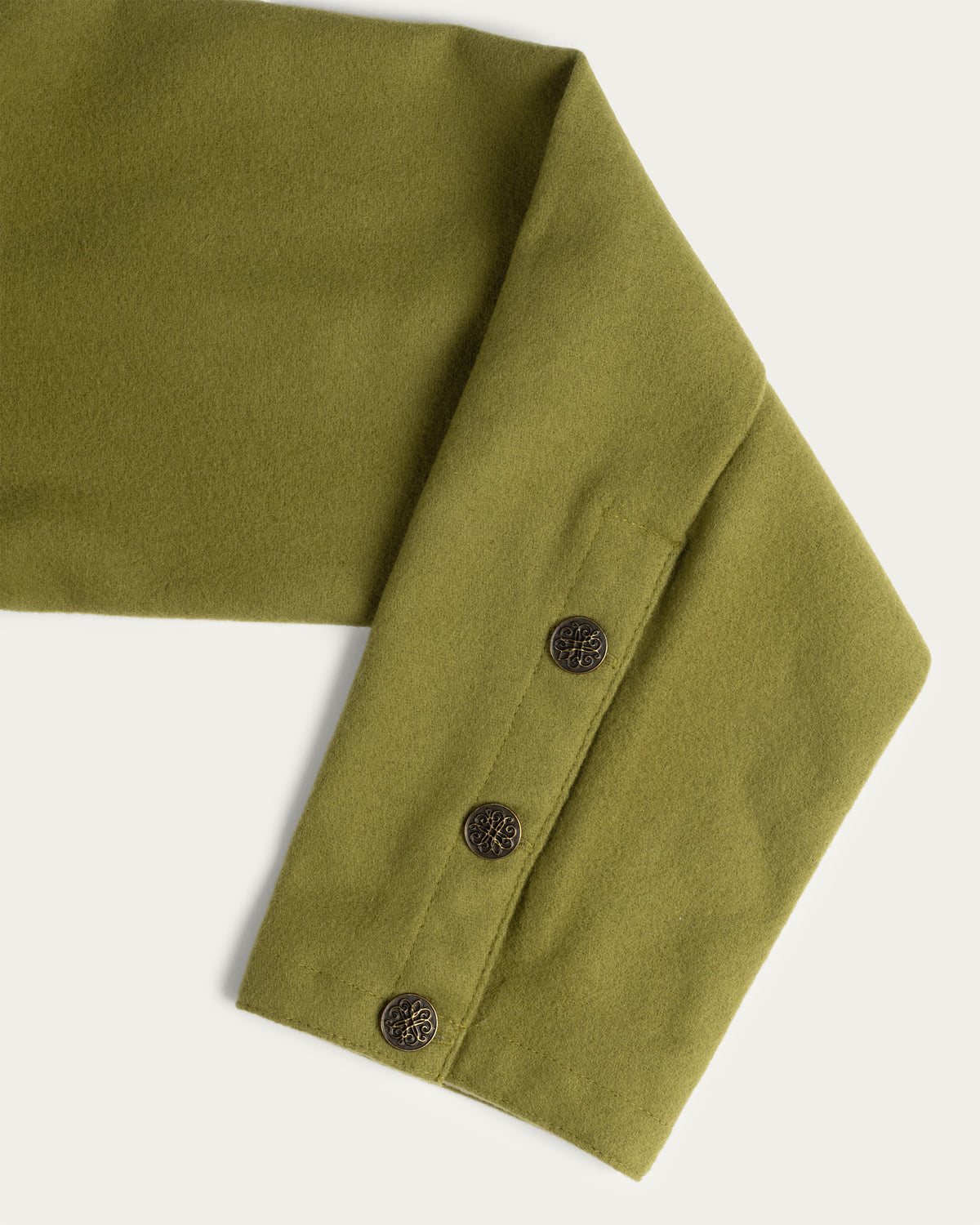 Eldergrove Wool Coat, Golden Green