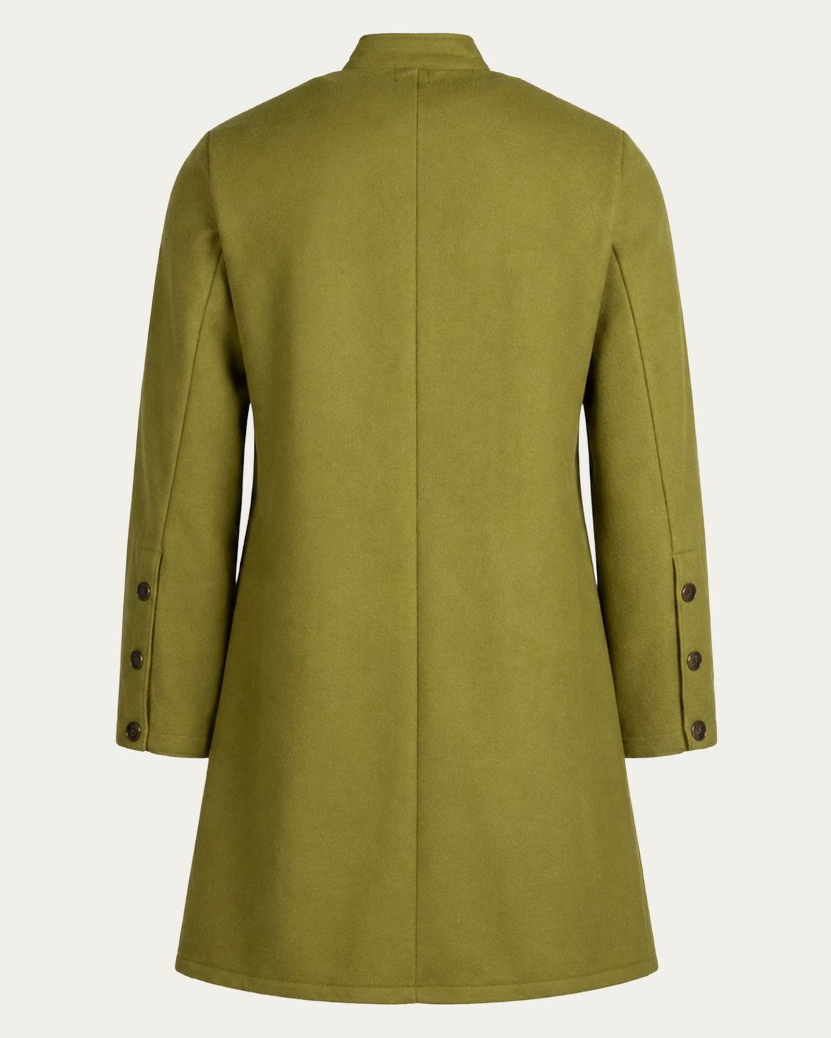 Eldergrove Wool Coat, Golden Green