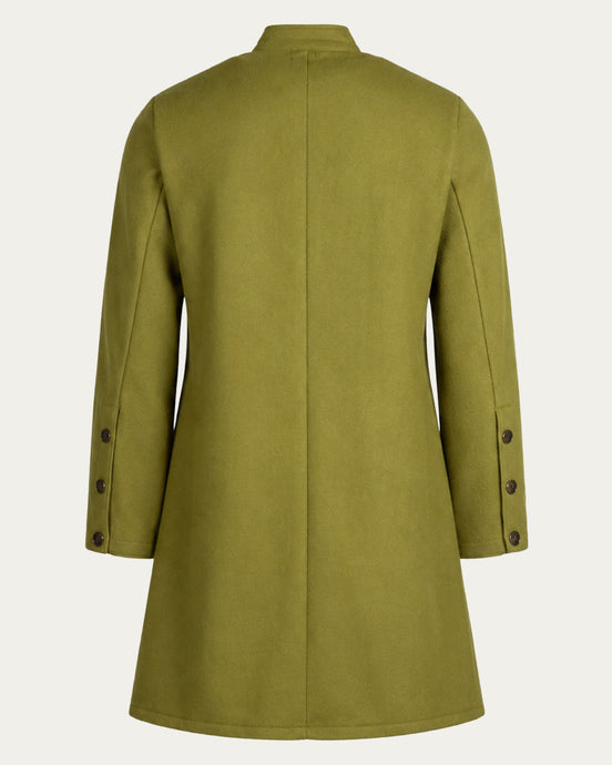 Eldergrove Wool Coat, Golden Green