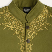 Eldergrove Wool Coat, Golden Green