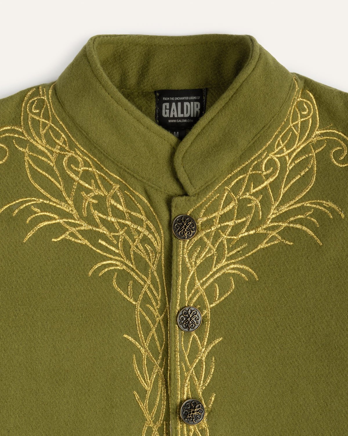 Eldergrove Wool Coat, Golden Green