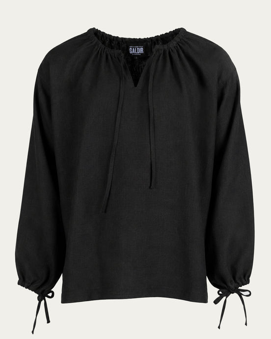 Commoner's Linen Shirt, Black