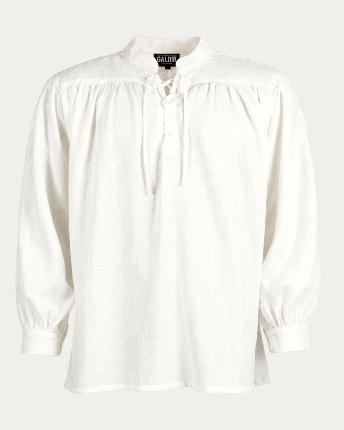 Laced Linen Shirt, White