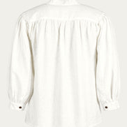 Laced Linen Shirt, White