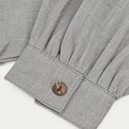 Laced Linen Shirt, Grey
