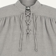 Laced Linen Shirt, Grey