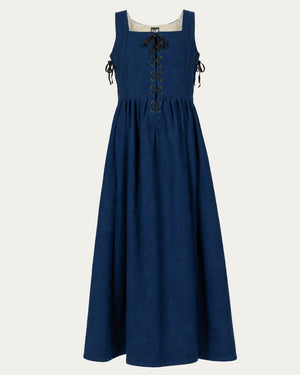 Laced Wool Overdress, Dark Blue
