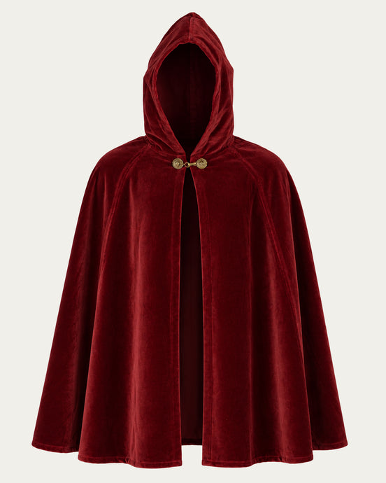 Nobleman's Velvet Cape, Burgundy