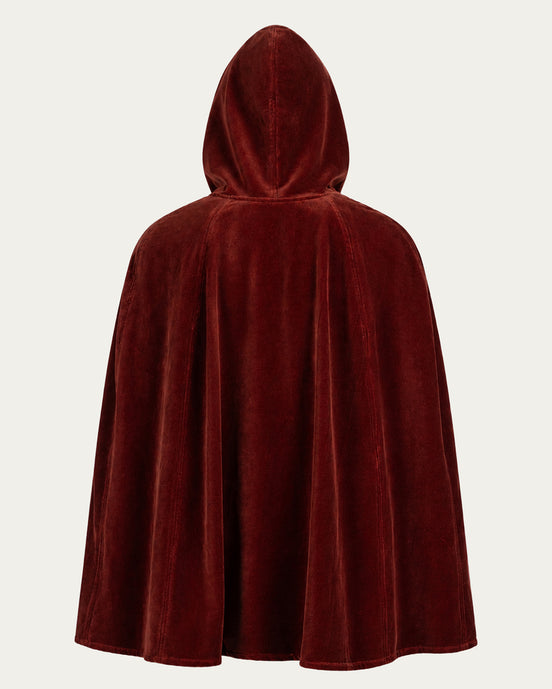 Nobleman's Velvet Cape, Burgundy