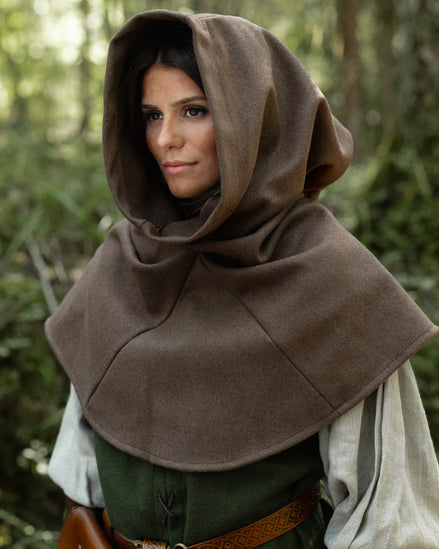 Liripipe Hood, Brown