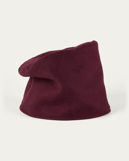 Commoner's Felt Cap, Burgundy