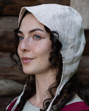 Linen Coif, Natural