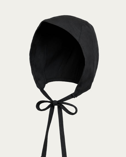 Linen Coif, Black