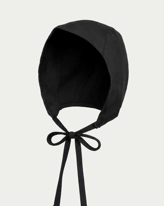 Linen Coif, Black