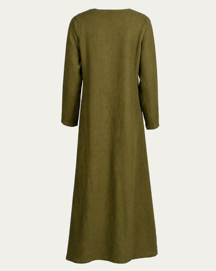 Linen Dress, Green