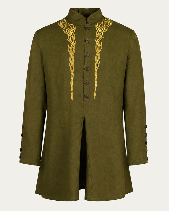 Elven Linen Tunic, Silvan Green