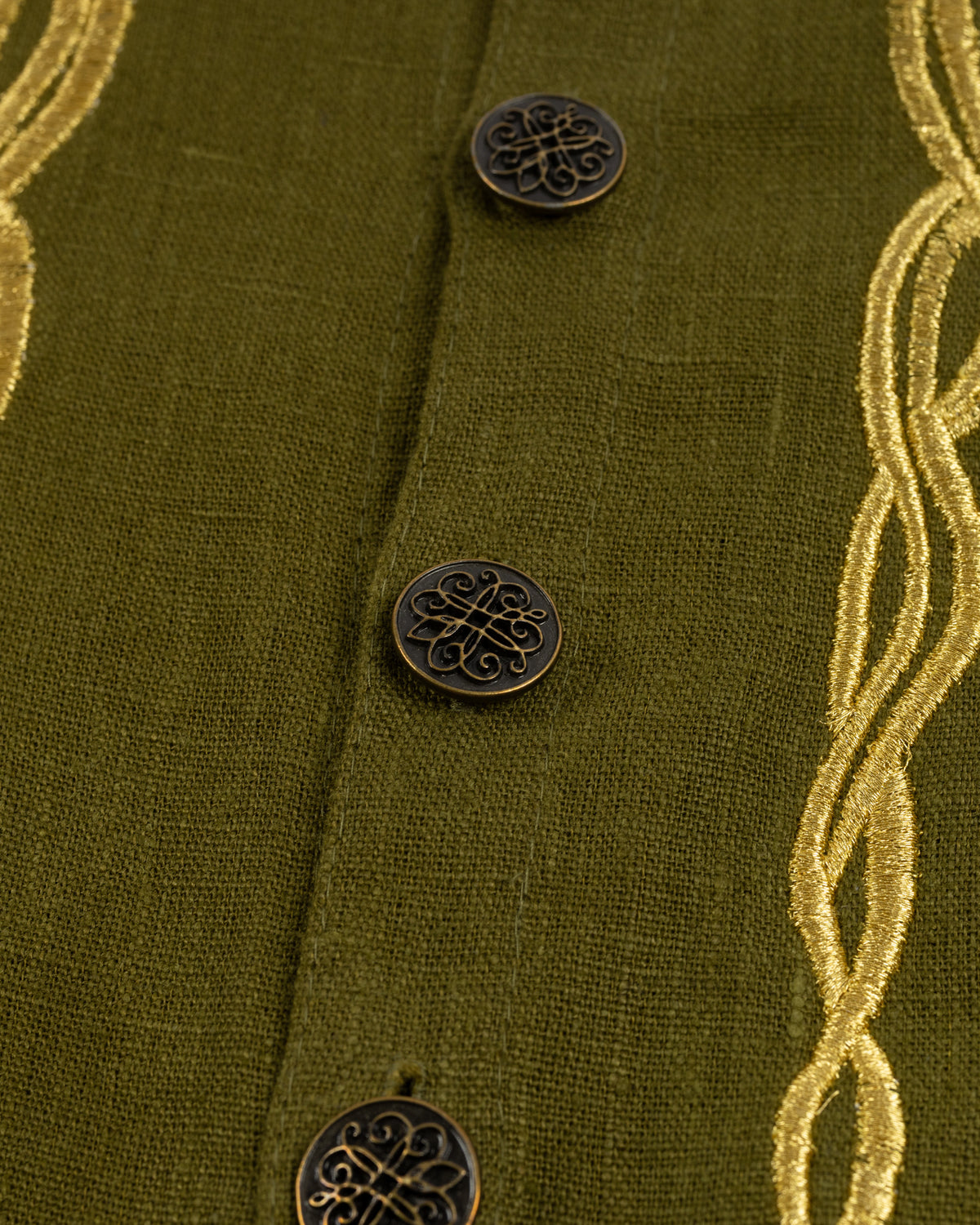 Elven Linen Tunic, Silvan Green