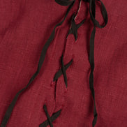 Commoner's Linen Over-Dress, Burgundy