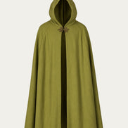 Eldergrove Wool Cloak, Golden Green