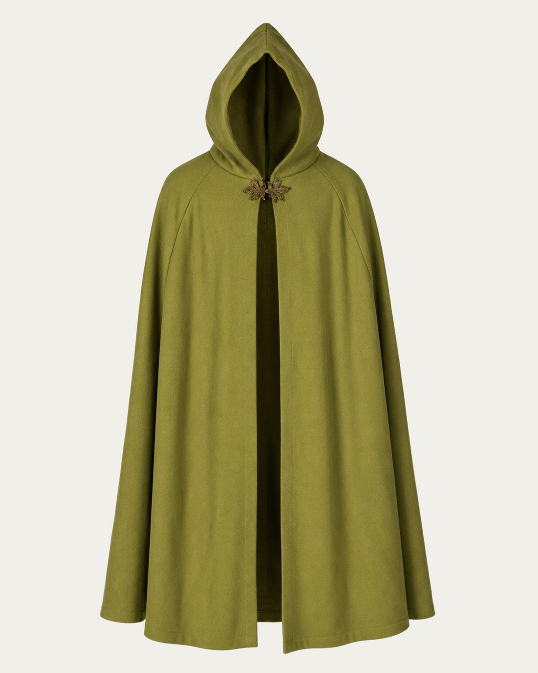 Eldergrove Wool Cloak, Golden Green