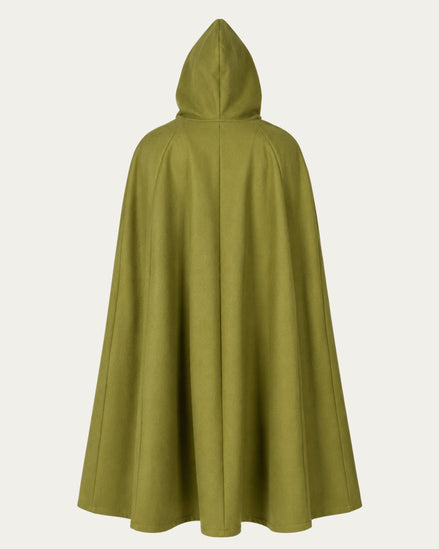 Eldergrove Wool Cloak, Golden Green