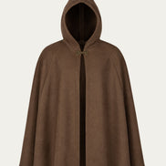 Traveler's Wool Cape, Brown