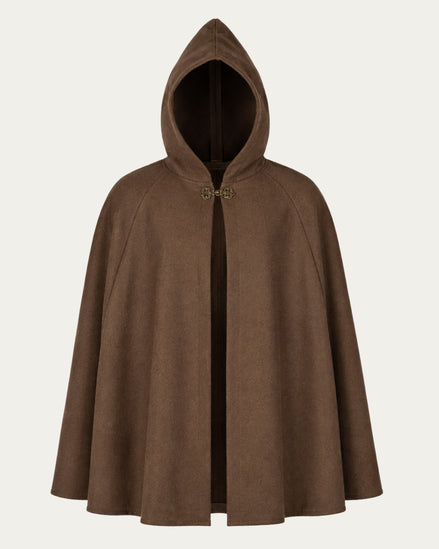 Traveler's Wool Cape, Brown